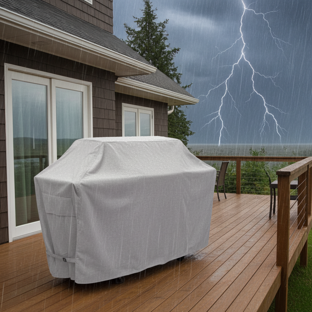 Garrison Gray Waterproof Grill Cover