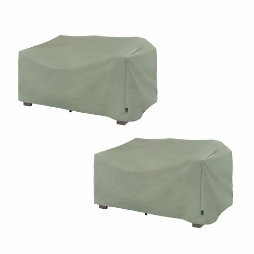 Basics Patio Loveseat Cover, Small, 55"L x 33"W x 38"H, 2-Pack, Sage