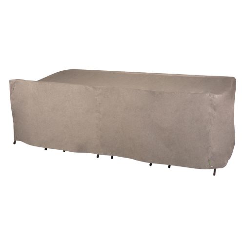 Garrison Rect/Oval Patio Table & Chair Set Cover, Waterproof, 108"L x 64"W x 34"H, Sandstone