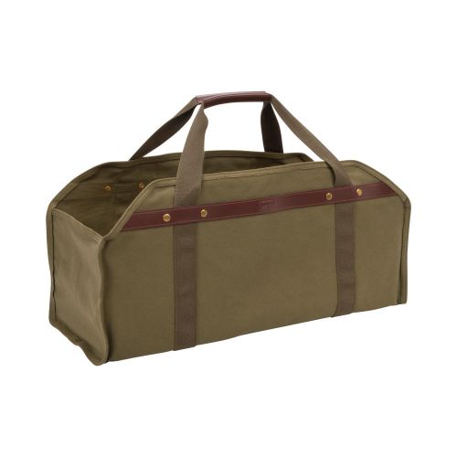 Outdoor Log Carrier, Olive Green, Cotton Canvas
