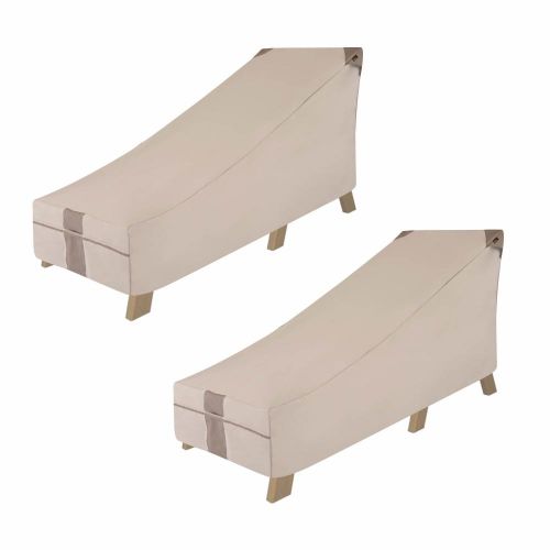 Monterey Patio Day Chaise Lounge Cover, 78"L x 35.5"W x 33"H, 2-Pack, Beige
