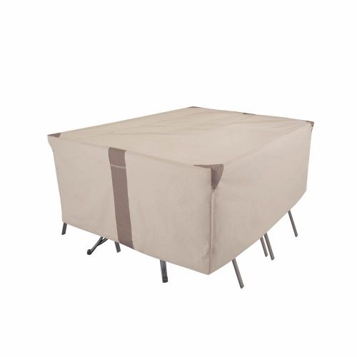 Monterey Rect/Oval Patio Table & Chair Set Cover, 108"L x 82"W x 23"H, Beige