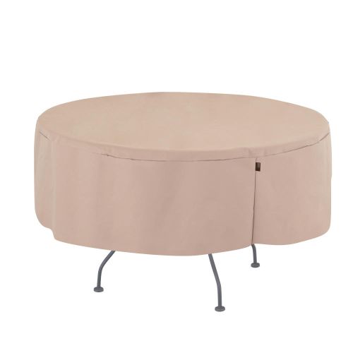 Chalet Round Patio Dining Table Cover, 50" Diameter x 25"H, Beige