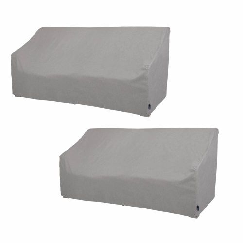 Garrison Patio Loveseat Cover, Waterproof, Large, 76"L x 38"W x 38.25"H, 2-Pack, Granite