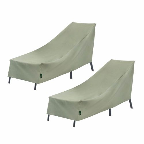 Basics Patio Chaise Lounge Cover, 76"L x 27"W x 30"H, 2-Pack, Sage