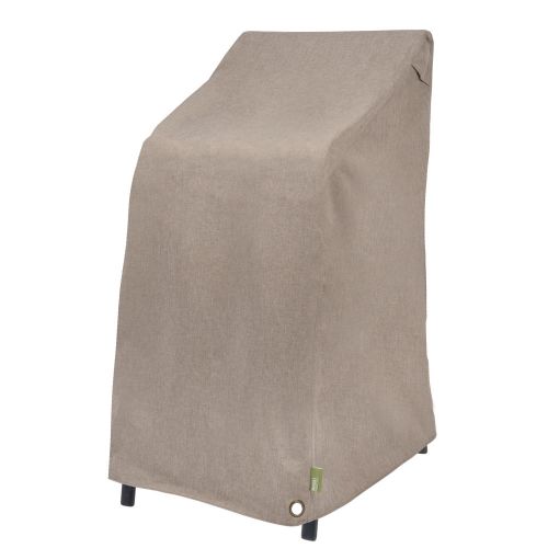 Garrison Patio Stackable High Back Chair & Bar Stool Cover, Waterproof, 27"L x 27"W x 49"H, Sandstone