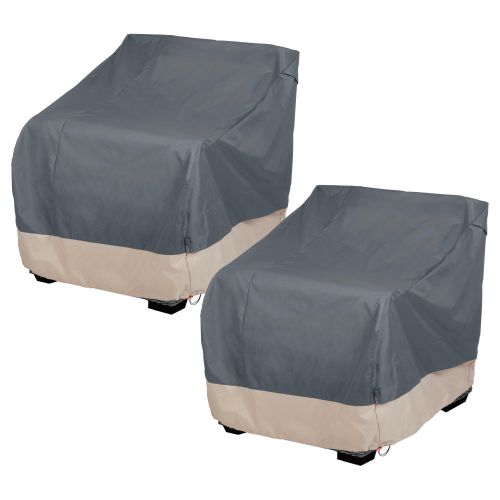 Renaissance Patio Lounge Chair Cover, 35"L x 38"W x 31"H, 2-Pack, Gray