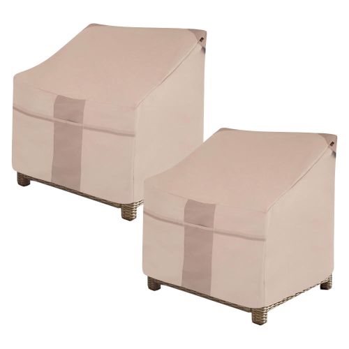 Monterey Deep Seated Patio Lounge Chair Cover, 38"L x 40"W x 31"H, 2-Pack, Beige