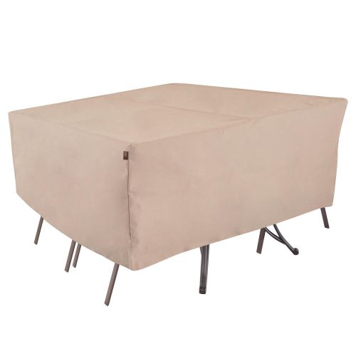 Chalet Rect/Oval Patio Table & Chair Set Cover, 80"L x 60"W x 30"H, Beige