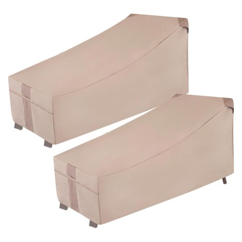 Monterey Patio Day Chaise Lounge Cover, 66"L x 35.5"W x 33"H, 2-Pack, Beige