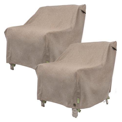 Garrison Patio Lounge Chair Cover, Waterproof, 35"L x 38"W x 31"H, 2-Pack, Sandstone