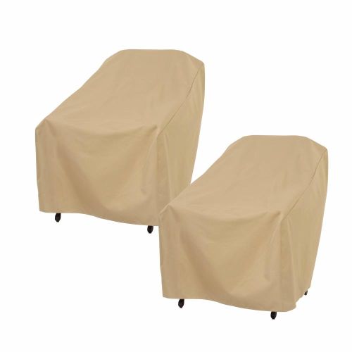 Basics Patio Chair Cover, 33"L x 34"W x 31"H, 2-Pack, Khaki